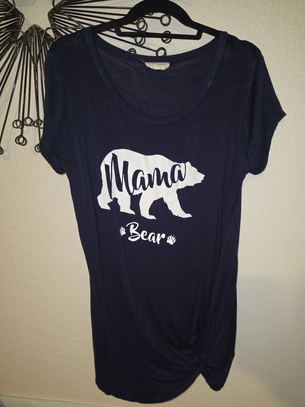 Maternity french pastry Navy Blue 'Mama Bear' Short Sleeve Tee